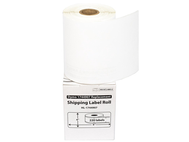 HOUSELABELS Compatible DYMO 1744907 Shipping Labels (4' x 6'), strong permanent adhesive, compatible with DYMO LW 4XL, Rollo & Zebra Desktop...