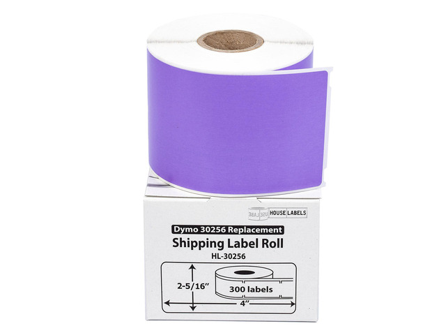 HOUSELABELS Compatible DYMO 30256 LAVENDER Shipping Labels (2-5/16' x 4'), strong permanent adhesive, compatible with DYMO LW 450, 4XL, Rollo &...