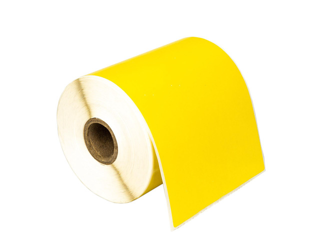 HOUSELABELS 4' x 6' Yellow Shipping Labels on 1' Core Compatible With Zebra and Rollo Printers, 8 Rolls / 250 Labels per Roll
