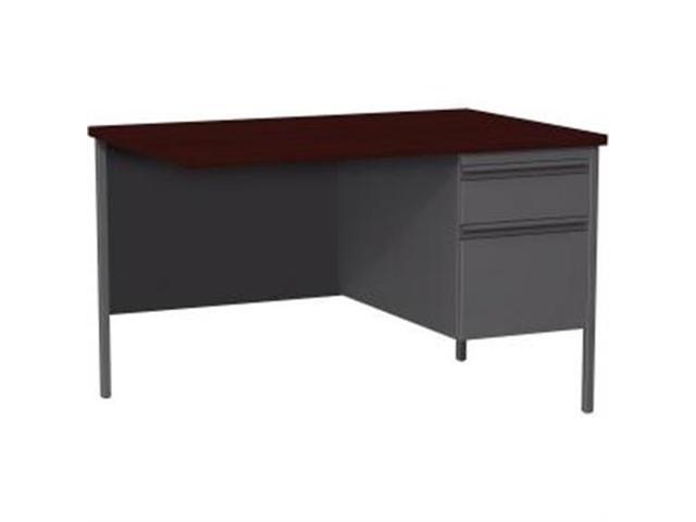 Lorell Right Pedestal Return RH 42'x24'x29-1/2' Mahogany 60922