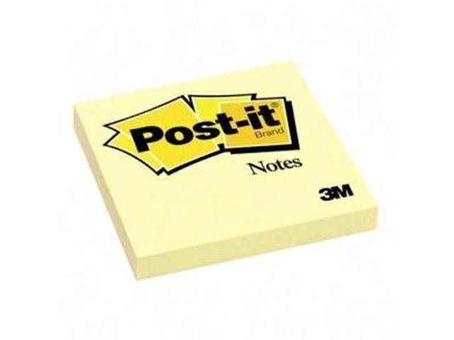 3M 654YW Original Notes 3 x 3 Canary Yellow 12 100-Sheet Pads Pack