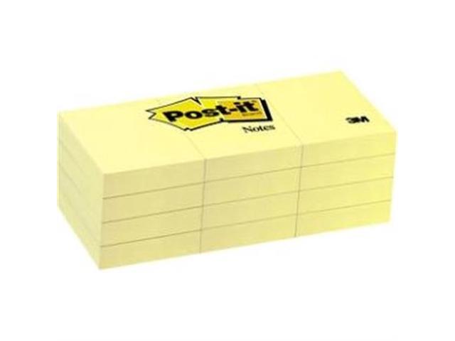 Original Pads in Canary Yellow 1 1/2 x 2 100-Sheet 12/Pack
