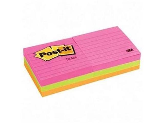 3M 6306AN Neon Color Notes 3 x 3 Two Neon Colors Six 100-Sheet Pads Pack