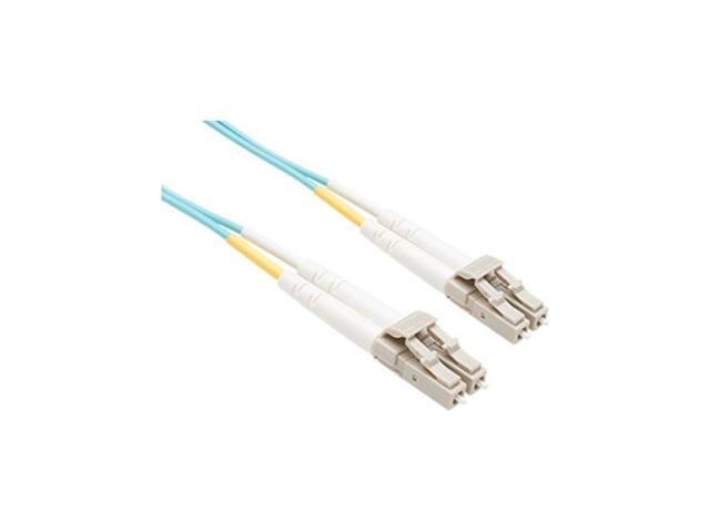 5 Meter OM3 10Gig Fiber Optic Cable, Aqua, PVC OFNR Jacket 50/125 Micron Multimode Duplex, LC-LC