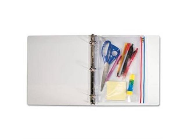 Advantus ANG52 Zip-All Ring Binder Pocket, 8 1/2 x 11, Clear