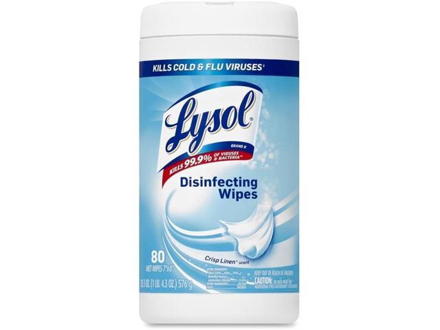 LYSOL Brand Disinfecting Wipes Crisp Linen Scent 7 x 8 80/Canister 6 Canister/Carton 89346CT