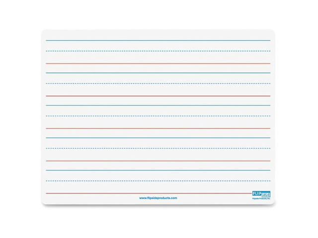 Flipside Products Magnetic Dry Erase Board 9'x12' Ruled Red/Blue 10076