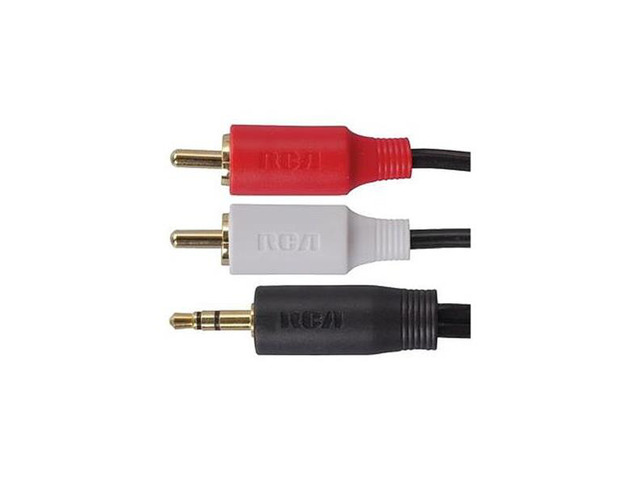 RCA 3 Ft. Single 3.5 mm Male RCA Y-Adapter AH205R