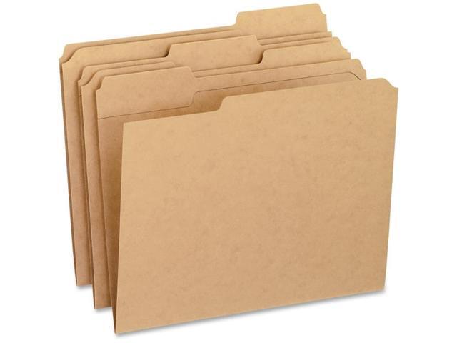 Pendaflex Two-Ply Dark Kraft File Folders 1/3 Cut Top Tab Letter Brown 100/Box RK15213
