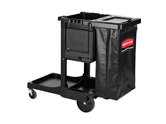 Rubbermaid Executive Cleaning Cart 21-3/4'x46'x38' Black 1861430