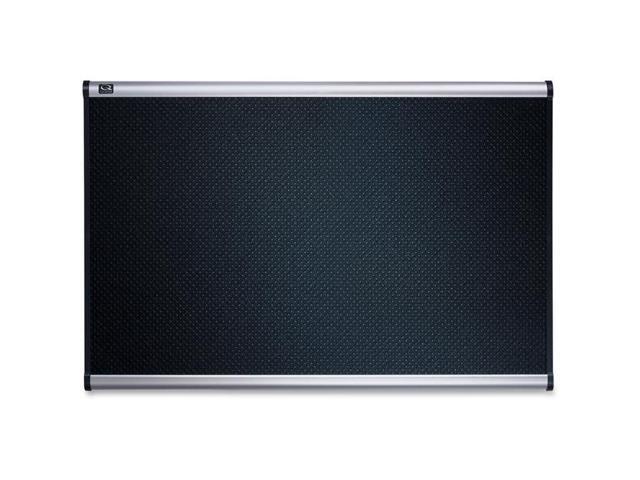 Quartet Embossed Bulletin Board Hi-Density Foam 48 x 36 Black Aluminum Frame