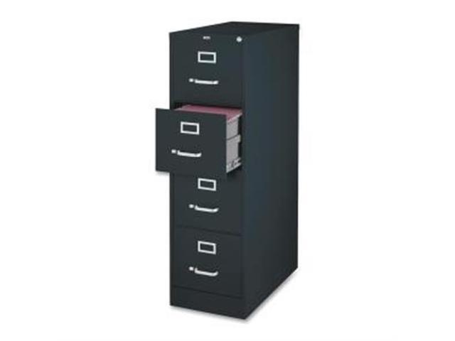 Lorell Vertical File 4-Drawer Legal 18'x26-1/2'x52' Black 60198