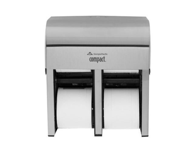 Georgia Pacific Professional Compact Quad Vert 4Roll Coreless Tissue Dispenser, Stl, 11 3/4 x 6 9/10 x 13 1/4