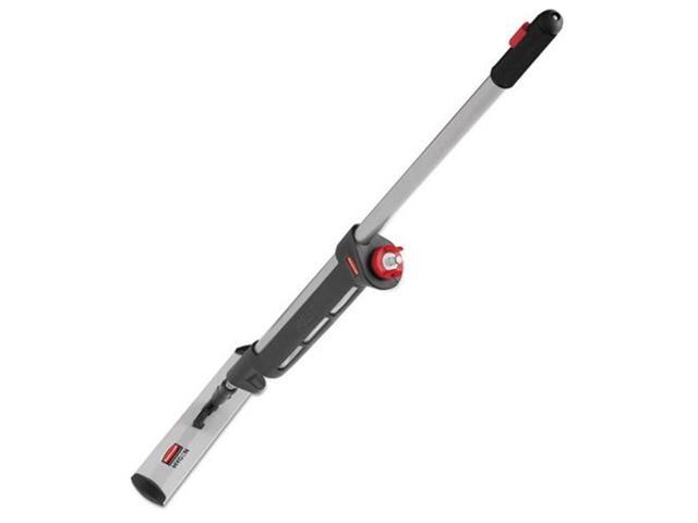 Rubbermaid Commercial Executive Microfiber Single-Sided Flat Mop Frame 3.5W 18L Black/Silver 1863893
