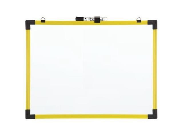 QUARTET 724124 Dry Erase Board, Steel, 9 in, 12 in, Plastic Frame, White, Gloss
