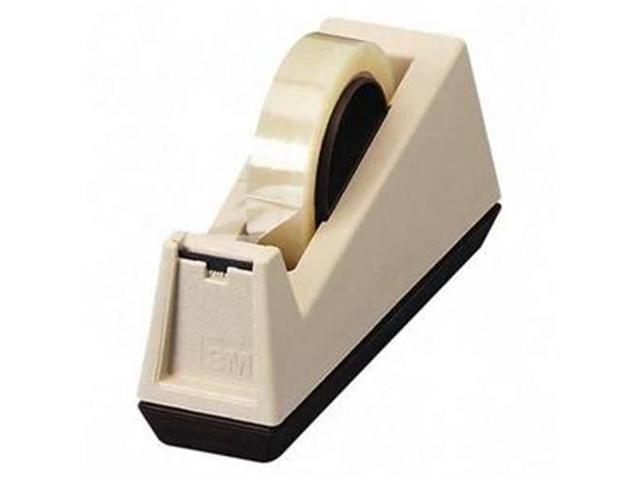 Scotch Heavy-Duty Weighted Desktop Tape Dispenser 3' Core Plastic Putty/Brown C25