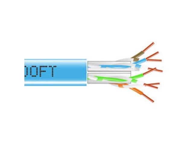 Black Box EYN871B-PB-1000 CAT6 550-MHz Solid Bulk Cable - Unshielded, Plenum, Blue, 1000 ft. Pull Box