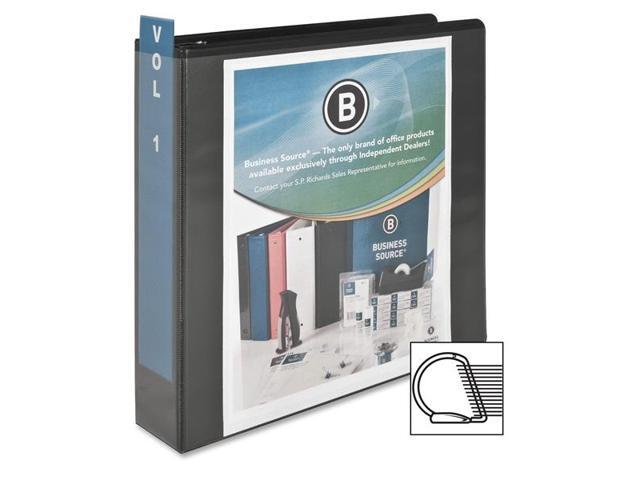 Business Source D-Ring View Binder 2' Capacity 11x8-1/2' Black 28448