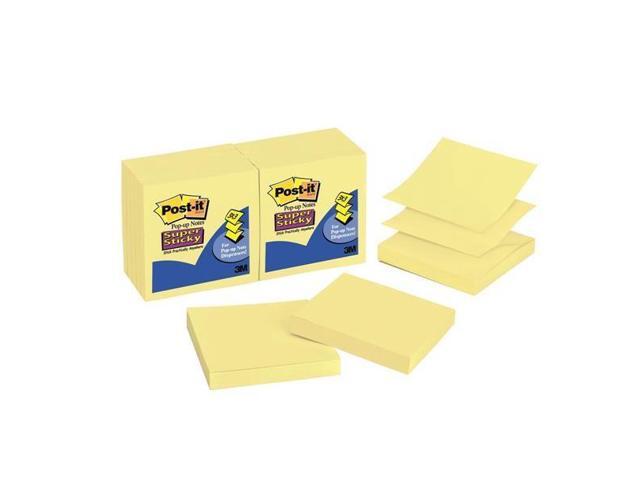 Post-it Pop-up 3 x 3 Note Refill Canary Yellow 90-Sheet 12/Pack R33012SSCY