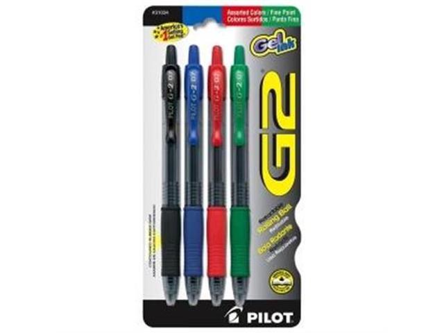 Pilot Gel Pen Retractable/Refillable Fine Point 4/PK Assorted 31034