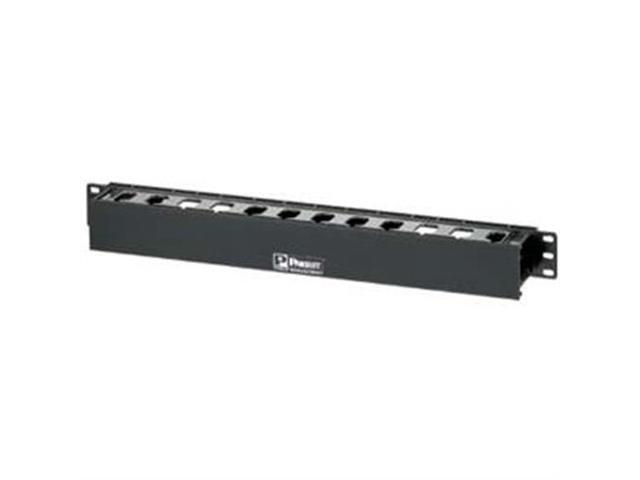 Panduit WMPLFSE PANDUIT PatchLink Horizontal Cable Manager - Cable Manager - Black - 1U Rack Height - 19' Panel Width