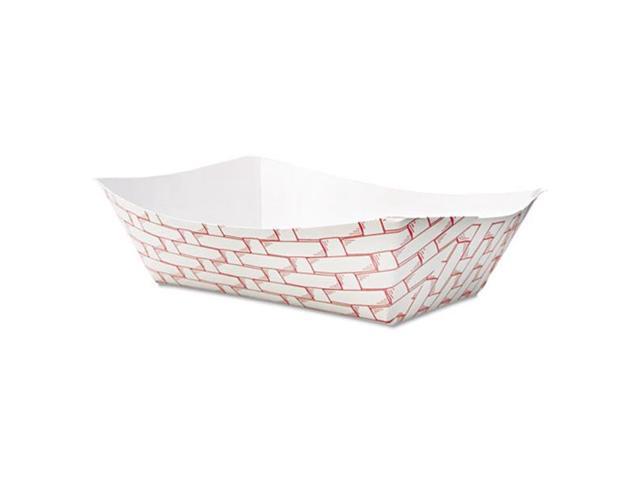 Boardwalk 30LAG300 Paper Food Baskets, 3lb Capacity, Red/White, 500/Carton, 1 Carton