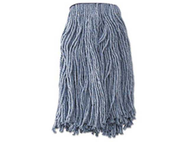 Boardwalk - UNS 2020B - Mop Head, Standard Head, Cotton/Synthetic Fiber, Cut-End, #20, Blue, 12/Carton