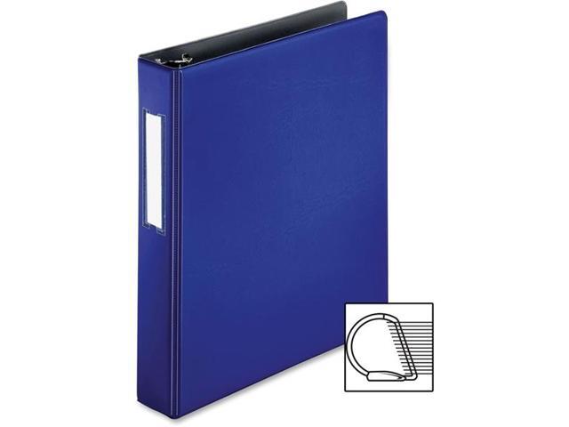 Business Source Slanted D-Ring Binder w/LBL HLD 1-1/2' Blue 33127