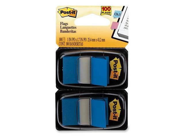 Post-It Flags Standard Page Flags in Dispenser, Blue, 100 Flags/Dispenser 680BE2