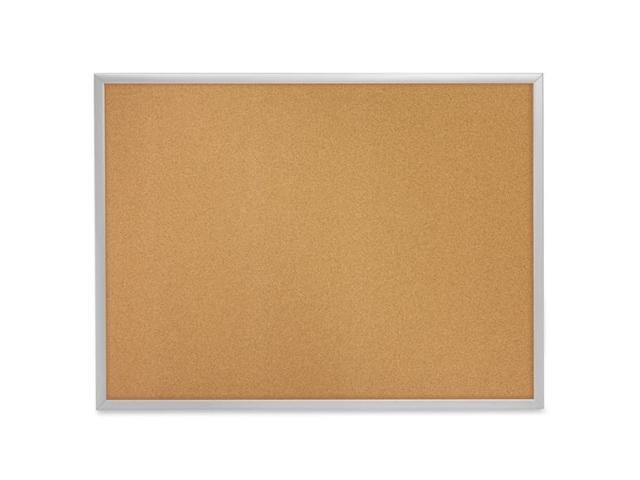 Quartet Classic Series Cork Bulletin Board 72 x 48 Silver Aluminum Frame 2307