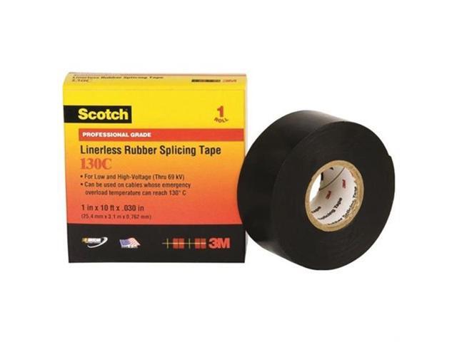 3M 130C Scotch Linerless Rubber Splicing Tape: 1 in x 30 ft. (Black)