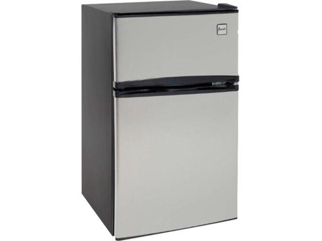 Avanti Energy Star 3.1 Cu. Ft. Two Door Compact Refrigerator/Freezer - Black and Stainless Steel photo