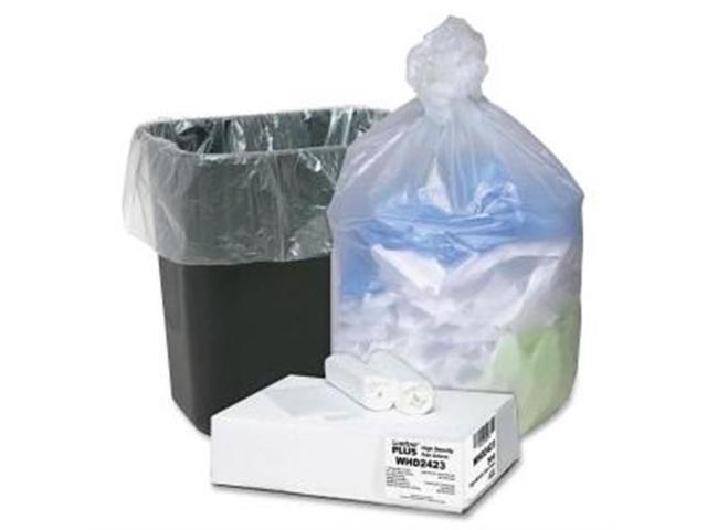 Webster WHD2423 Ultra Plus High Density Trash Can Liner 10 gal - 24' x 24' - 0.31 mil (8 Micron) Thickness - High Density - Resin - 500/Carton -...