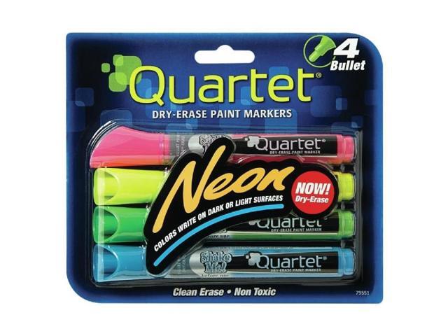 Quartet Neon Dry Erase Marker Set Assorted 4/Set 79551