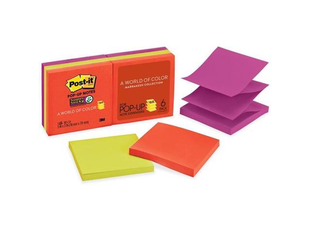 Post-it Pop-up 3 x 3 Note Refill Marrakesh 90-Sheet 6/Pack R3306SSAN