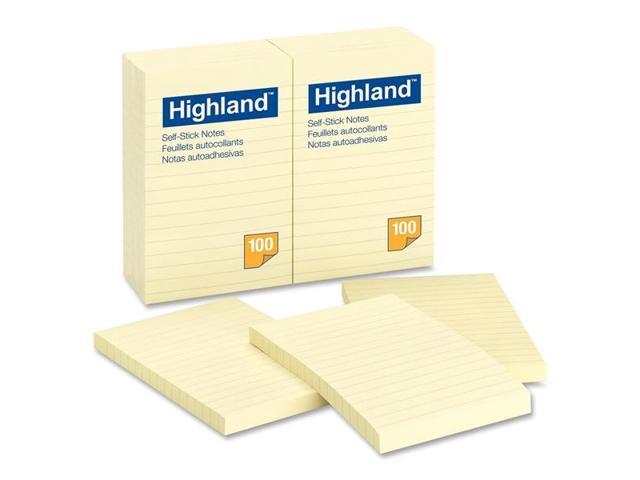 3M 6609YW Removable Notes, 4 x 6 Size