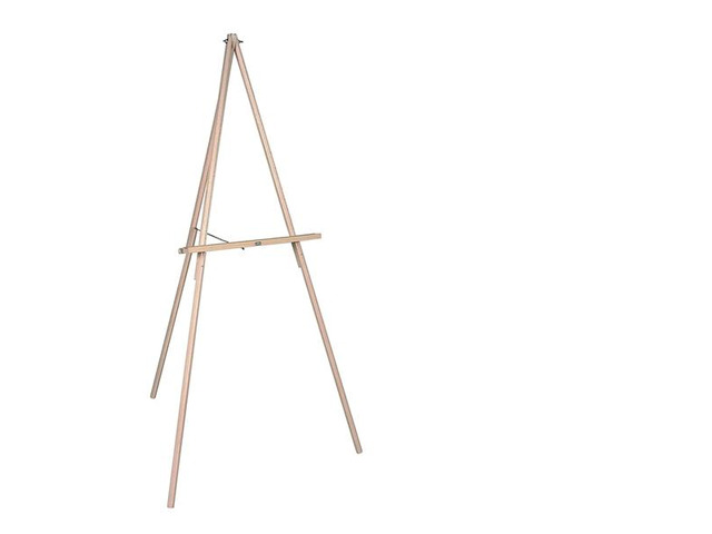 MasterVision Oak Display Tripod Easel 60' Wood/Brass FLX06203MV