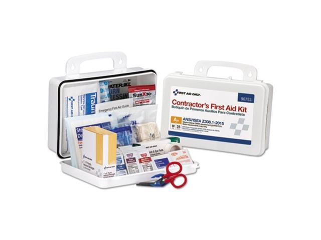 First Aid Only Contractor ANSI Class A+ First Aid Kit for 25 People 128 Pieces 90753