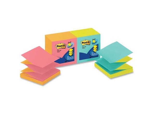 Post-it Original Pop-up Refill Alternating Cape Town Colors 3 x 3 100-Sheet 12/Pack R330NALT