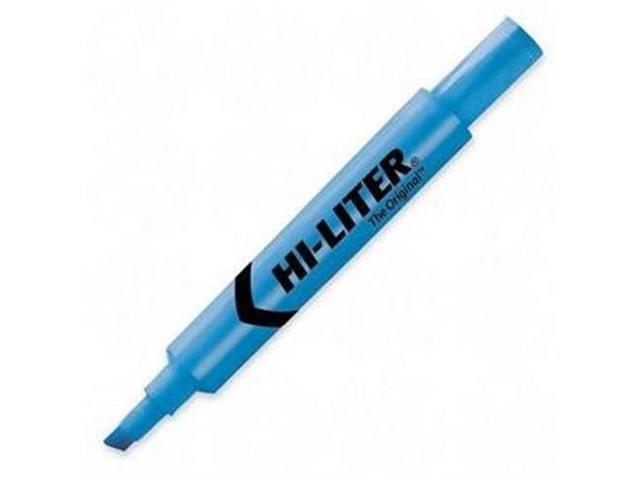 Avery HI-LITER Desk-Style Highlighter Chisel Tip Fluorescent Blue Ink Dozen 24016