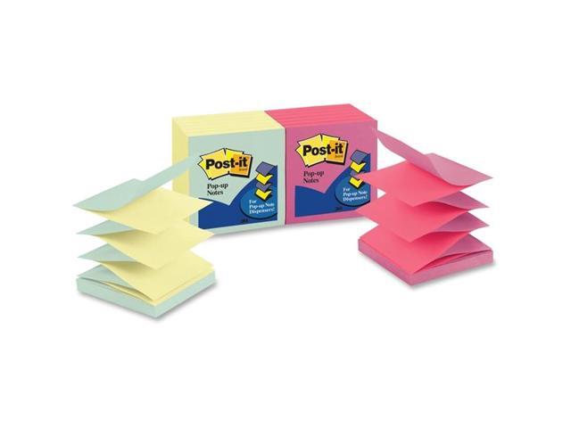 Post-it Pop-up Notes 3' x 3' Beachside Café Collection 90 Sheet/Pad 12 Pads/Pack (R330UALT)