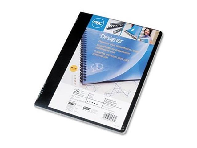 Swingline Opaque Plastic Binding System Covers 11-1/4 x 8-3/4 Black 25/Pack