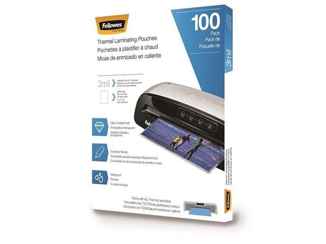 Fellowes Laminating Pouches Letter Size Hot Pouch 9 x 11.5 3 mil 100 pack 5743301