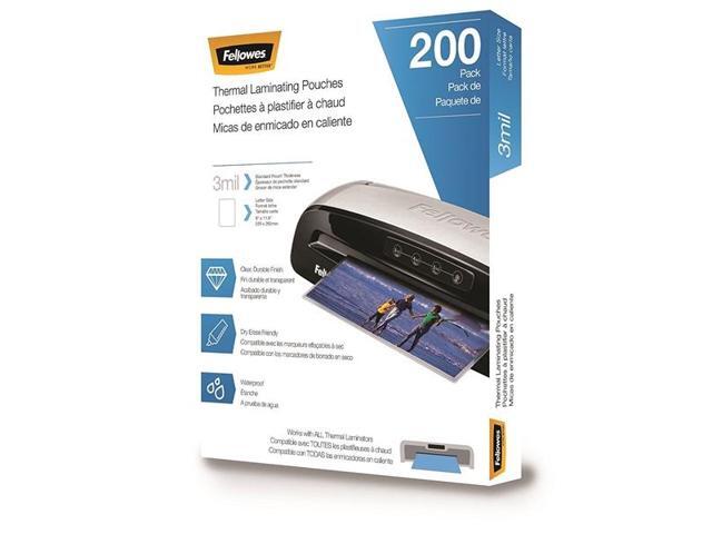 Fellowes Laminating Pouches Letter Size Hot Pouch 9 x 11.5 3 mil 200 pack 5743401