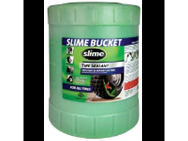 SLIME SDSB-5G Tire Sealant, Liquid, 5 gal, Bucket, Green
