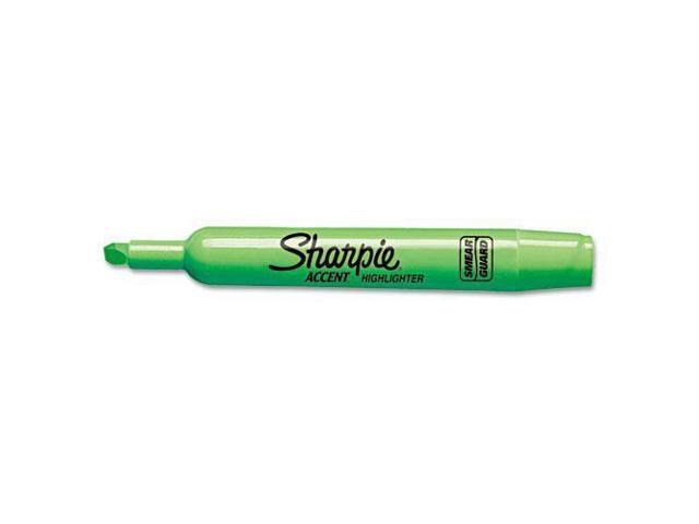 Sharpie Accent Tank Style Highlighter Chisel Tip Fluorescent Green Dozen 25026