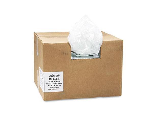 Webster - WEBBC48 - Clear Low-Density Can Liners, 40-45gal, .63 Mil, 40 x 46, Clear, 250/Carton