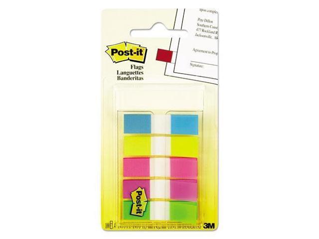3M 6835CB Small Flags Five Bright Colors Five Dispensers of 20 Flags per Color
