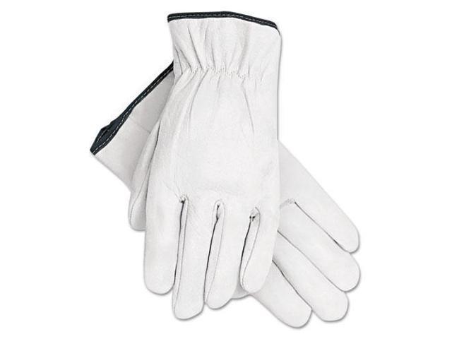 Memphis Grain Goatskin Driver Gloves White Extra-Large 12 Pairs 3601XL