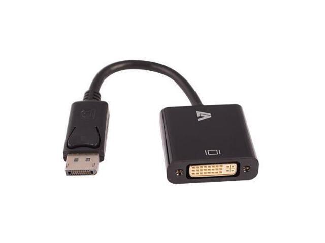 V7 CBLDPDVI-1N DispalyPort to DVI Adapter - 1 x DisplayPort Male Digital Audio/Video - 1 x DVI Female Video - Black